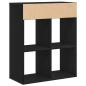 Preview: Bücherregal Schwarz 66x31x80 cm Holzwerkstoff