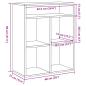 Preview: Bücherregal Schwarz 66x31x80 cm Holzwerkstoff