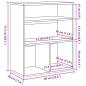 Preview: Bücherregal Braun Eichen-Optik 60x30x71,5 cm Holzwerkstoff