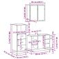 Preview: 3-tlg. Badmöbel-Set Sonoma-Eiche Holzwerkstoff