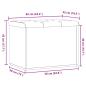 Preview: Sitzbank mit Stauraum Altholz-Optik 62x42x45 cm Holzwerkstoff