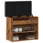 Preview: Schuhbank Altholz-Optik 62x32x50 cm Holzwerkstoff