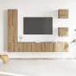 Preview: 5-tlg. TV-Schrank-Set Wandmontage Artisan-Eiche Holzwerkstoff
