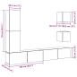 Preview: 5-tlg. TV-Schrank-Set Wandmontage Artisan-Eiche Holzwerkstoff