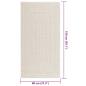 Preview: Teppich ZIZUR Creme 80x150 cm Jute-Optik Indoor und Outdoor