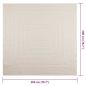 Preview: Teppich ZIZUR Creme 200x200 cm Jute-Optik Indoor und Outdoor