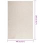 Preview: Teppich ZIZUR Creme 140x200 cm Jute-Optik Indoor und Outdoor