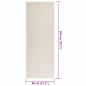 Preview: Teppich ZIZUR Creme 80x200 cm Jute-Optik Indoor und Outdoor
