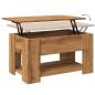 Preview: Couchtisch Artisan-Eiche 79x49x41 cm Holzwerkstoff
