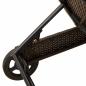 Preview: Sonnenliege mit Rollen und Auflage Braun Poly Rattan