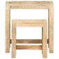 Preview: 2-tlg. Handbemaltes Beistelltisch-Set Massivholz Mango