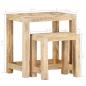 Preview: 2-tlg. Handbemaltes Beistelltisch-Set Massivholz Mango