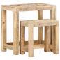 Preview: 2-tlg. Handbemaltes Beistelltisch-Set Massivholz Mango