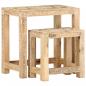 Preview: 2-tlg. Handbemaltes Beistelltisch-Set Massivholz Mango