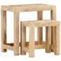 Preview: 2-tlg. Handbemaltes Beistelltisch-Set Massivholz Mango