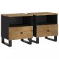 Preview: Nachttische 2 Stk. Massivholz Mango & Holzwerkstoff