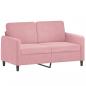 Preview: 2-tlg. Sofagarnitur mit Kissen Rosa Samt