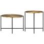Preview: ARDEBO.de - Couchtische 2 Stk. Messing und Metall Schwarz