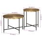 Preview: Couchtische 2 Stk. Messing und Metall Schwarz