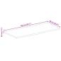 Preview: Tischplatte mit Baumkante 140x60x3,8 cm Massivholz Mango