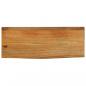 Preview: ARDEBO.de - Tischplatte mit Baumkante 90x40x2,5 cm Massivholz Mango