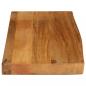 Preview: Tischplatte mit Baumkante 90x40x2,5 cm Massivholz Mango
