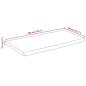 Preview: Tischplatte mit Baumkante 100x40x2,5 cm Raues Mango Massivholz