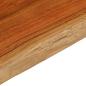 Preview: Tischplatte 80x40x3,8 cm Rechteckig Massivholz Akazie Baumkante