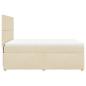 Preview: Boxspringbett mit Matratze Creme 140x190 cm Stoff