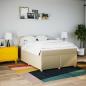Preview: Boxspringbett mit Matratze Creme 140x190 cm Stoff