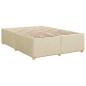 Preview: Boxspringbett mit Matratze Creme 140x190 cm Stoff