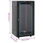Preview: 22U Netzwerkschrank 19" IP20 Schwarz 60x60x120 cm