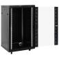 Preview: 18U Netzwerkschrank 19" IP20 Schwarz 60x60x100 cm