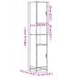 Preview: Badschrank Eichen-Optik 35x37,5x188,5 cm Holzwerkstoff Metall