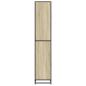 Preview: Badschrank Eichen-Optik 35x37,5x188,5 cm Holzwerkstoff Metall