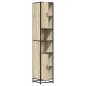 Preview: Badschrank Eichen-Optik 35x37,5x188,5 cm Holzwerkstoff Metall