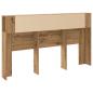 Preview: Kopfteil mit Ablagen Artisan-Eiche 180x18,5x102,5 cm
