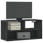 Preview: ARDEBO.de - TV-Schrank Schwarz 80x31x39,5 cm Holzwerkstoff und Metall