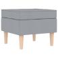 Preview: Sessel mit Fußhocker Hellgrau Stoff