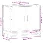 Preview: Waschbeckenunterschrank Räuchereiche 65x33x60 cm Holzwerkstoff