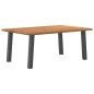 Preview: ARDEBO.de - Esstisch Hellbraun 180x120x74 cm Massivholz Eiche Rechteckig