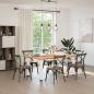Preview: Esstisch Hellbraun 180x120x74 cm Massivholz Eiche Rechteckig