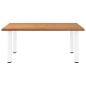 Preview: Esstisch Hellbraun 180x120x74 cm Massivholz Eiche Rechteckig