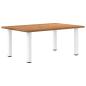 Preview: Esstisch Hellbraun 180x120x74 cm Massivholz Eiche Rechteckig