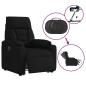 Preview: Relaxsessel mit Aufstehhilfe Elektrisch Schwarz Stoff