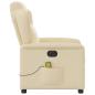 Preview: Massagesessel Elektrisch Creme Stoff