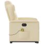 Preview: Elektrischer Massagesessel mit Aufstehhilfe Creme Stoff