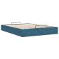 Preview: Ottoman-Bett ohne Matratze Dunkelblau 140x200 cm Samt