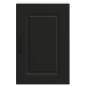 Preview: Küchen-Hängeschrank Kalmar Schwarz Holzwerkstoff