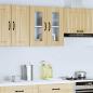 Preview: Küchen-Hängeschrank mit Glastür Sonoma-Eiche Holzwerkstoff